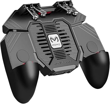 Mobile Game Controller for iPhone & Android, Pubg Mobile Controller with Cooling Fan, Phone Triggers for Gaming, Gaming Grip Joystick Gamepad Shoot Aim Keys
