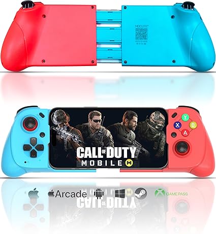 Joso Wireless Mobile Gaming Controller for iPhone/Android, Phone Controller Support Phone Case, Analog Trigger, Play Call of Duty, Genshin Impact, Minecraft, Roblox, Cloud Joystick