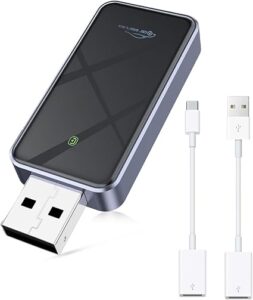 Wireless CarPlay Adapter for iPhone【2025 Latest Version】 Converts Factory Wired Mini CarPlay to Wireless
